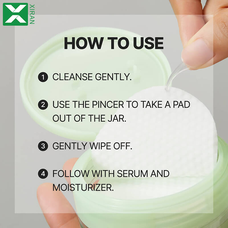 Acne Face Exfoliating Glycolic Salicylic Acid Cica Toner Pads